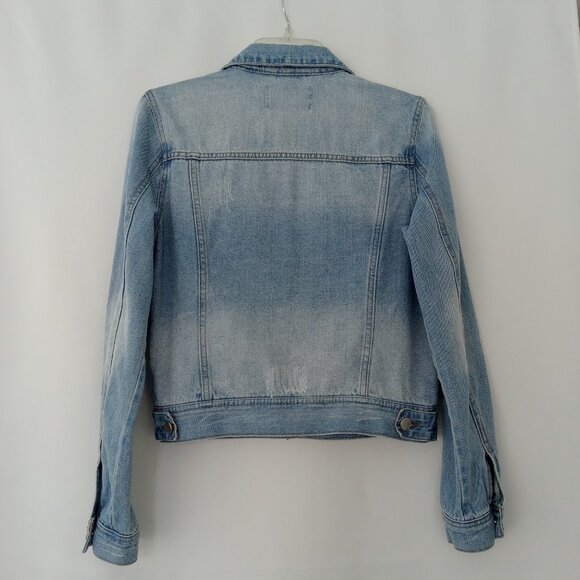 ASHLEY VINTAGE CHARM Faded Blue Denim Jean Jacket Womens Size Medium - Picture 3 of 8